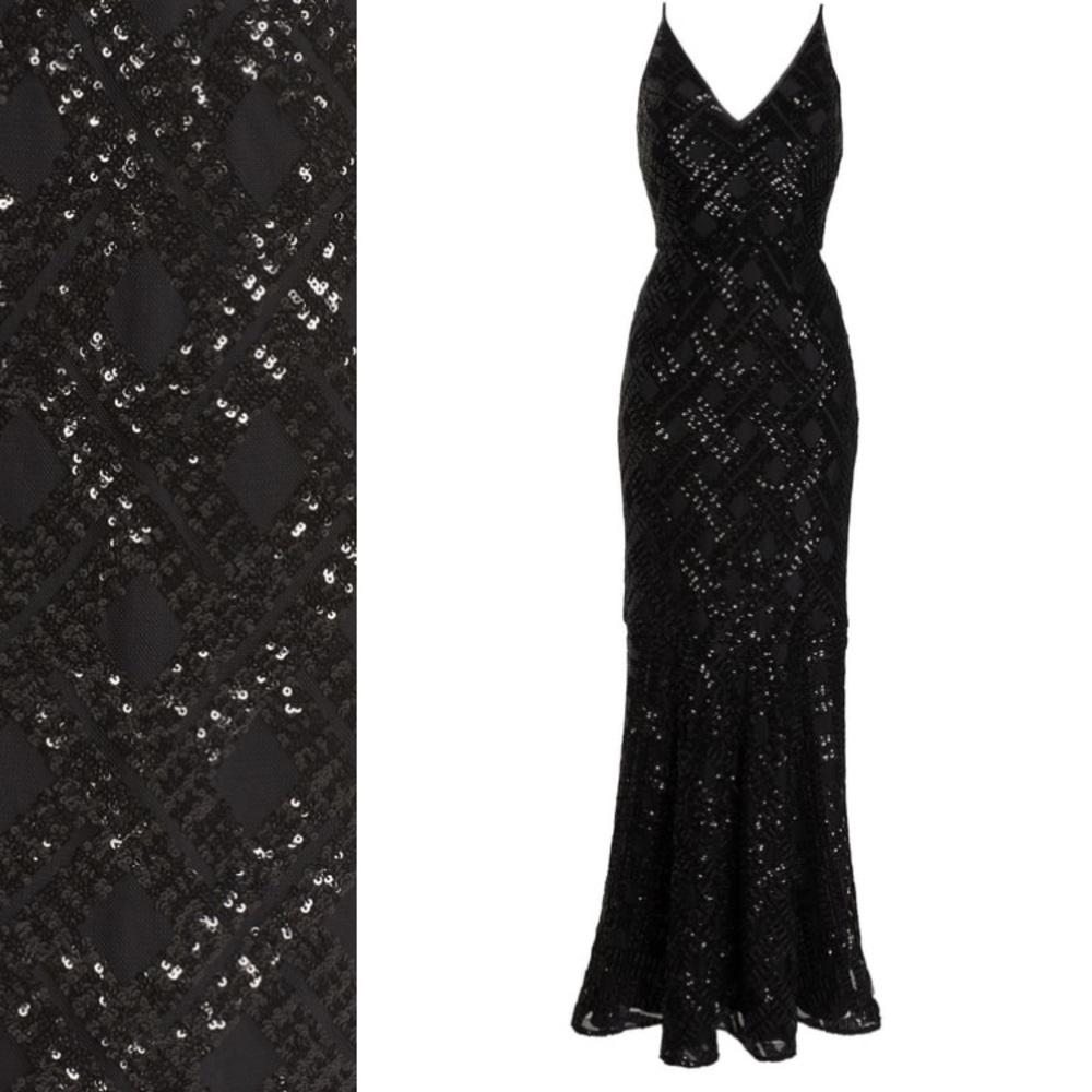 Eliza J Black Sparkle Gown